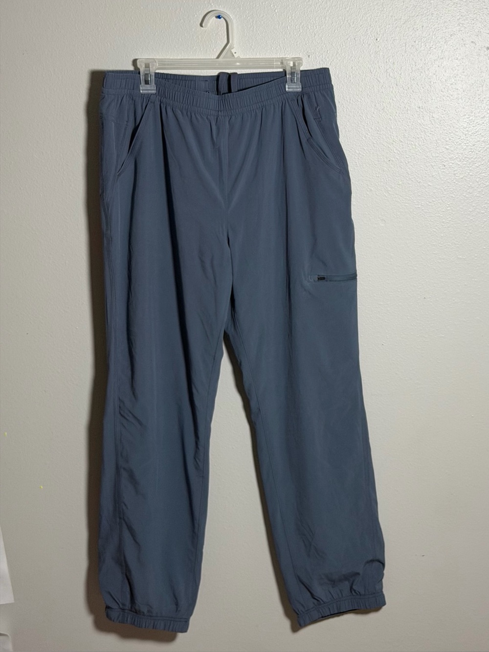 Eddie Bauer Womens Pants Gray Flannel Lined Tech Joggers Hiking Outdoors size 14